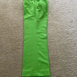 Vibrant Green Flared Pants